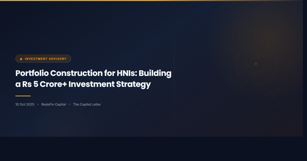 Portfolio Construction for HNIs: Building a Rs 5 Crore+ Investment Strategy