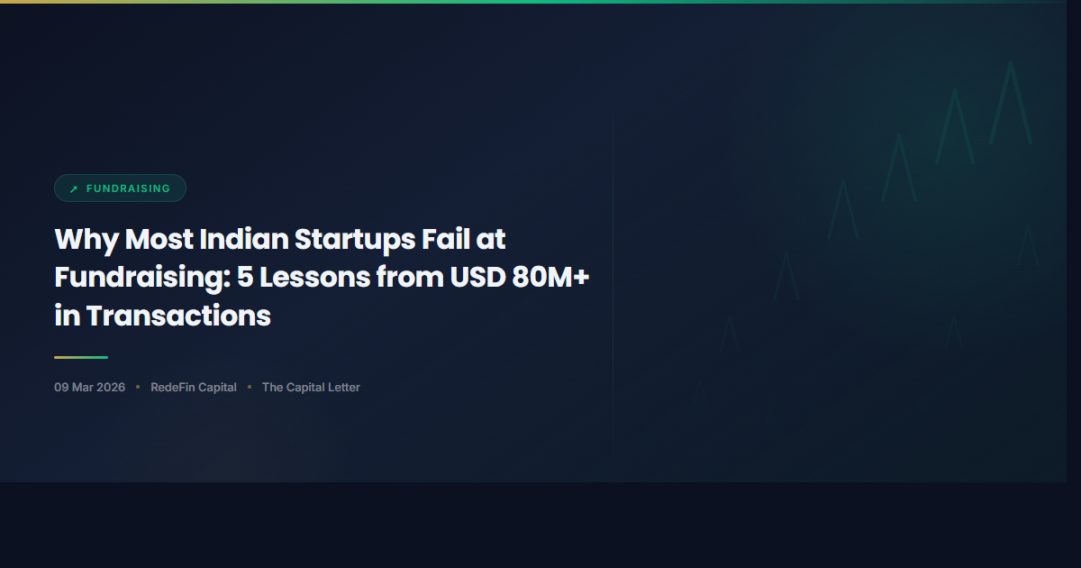 Why Most Indian Startups Fail at Fundraising: 5 Lessons from USD 80M+ in Transactions