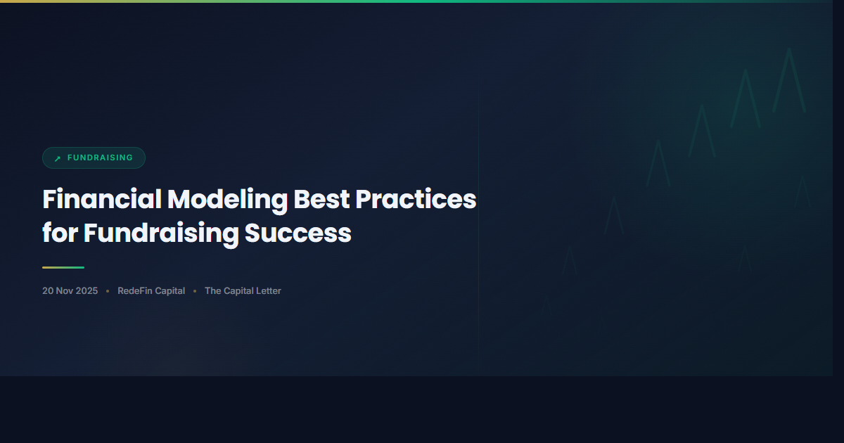 Financial Modeling Best Practices for Fundraising Success